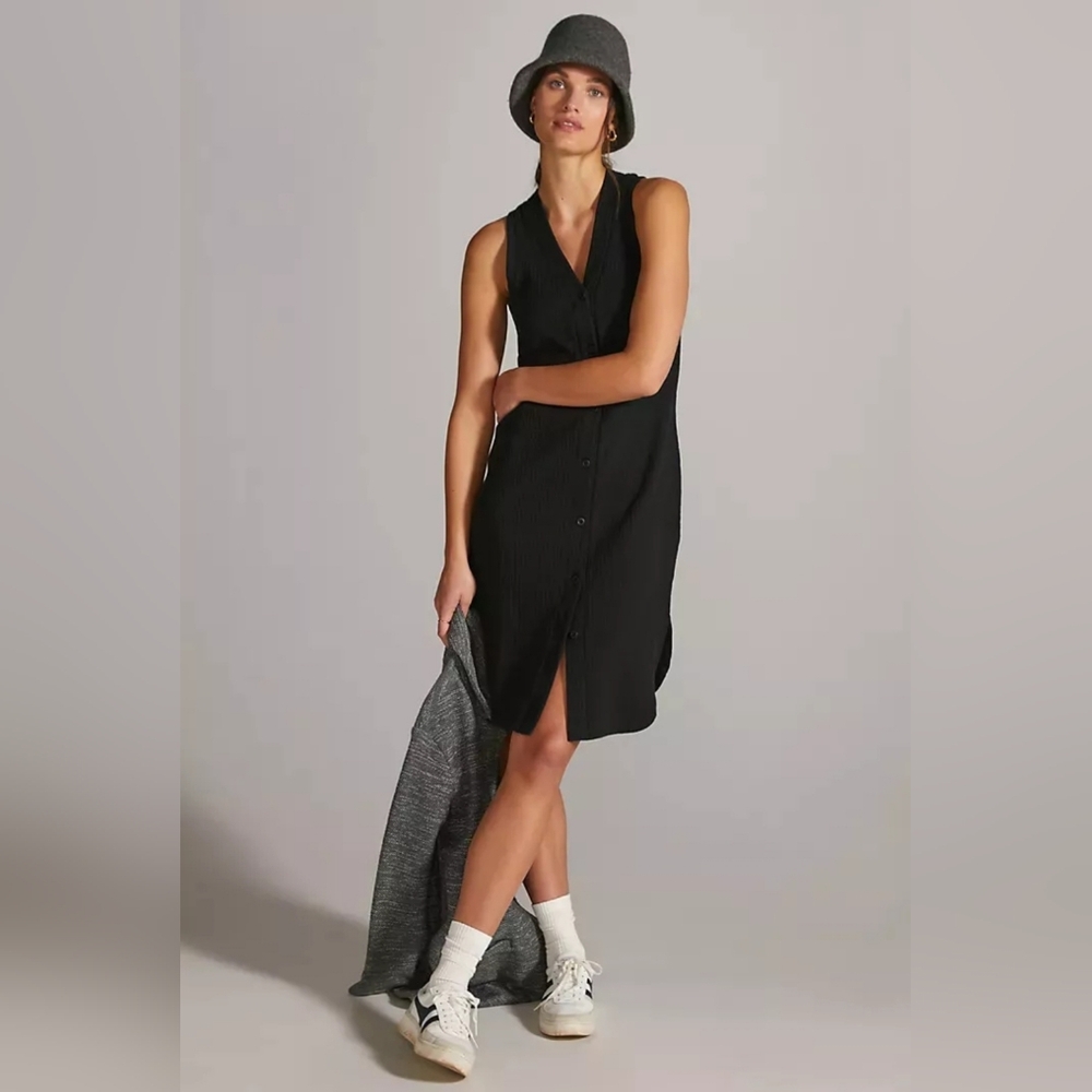 Daily Practice by Anthropologie Ribbed Racerback Midi Dress Size S